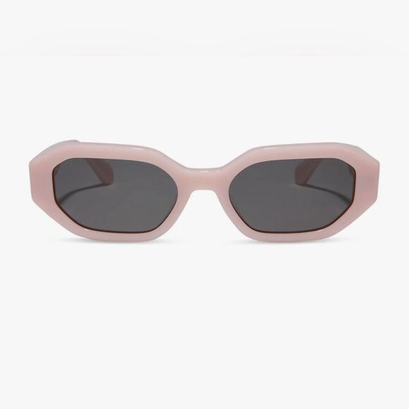DIFF Pink Rectangle Sunglasses Polarized Y2K Aesthetic Retro UV 400 main image 7